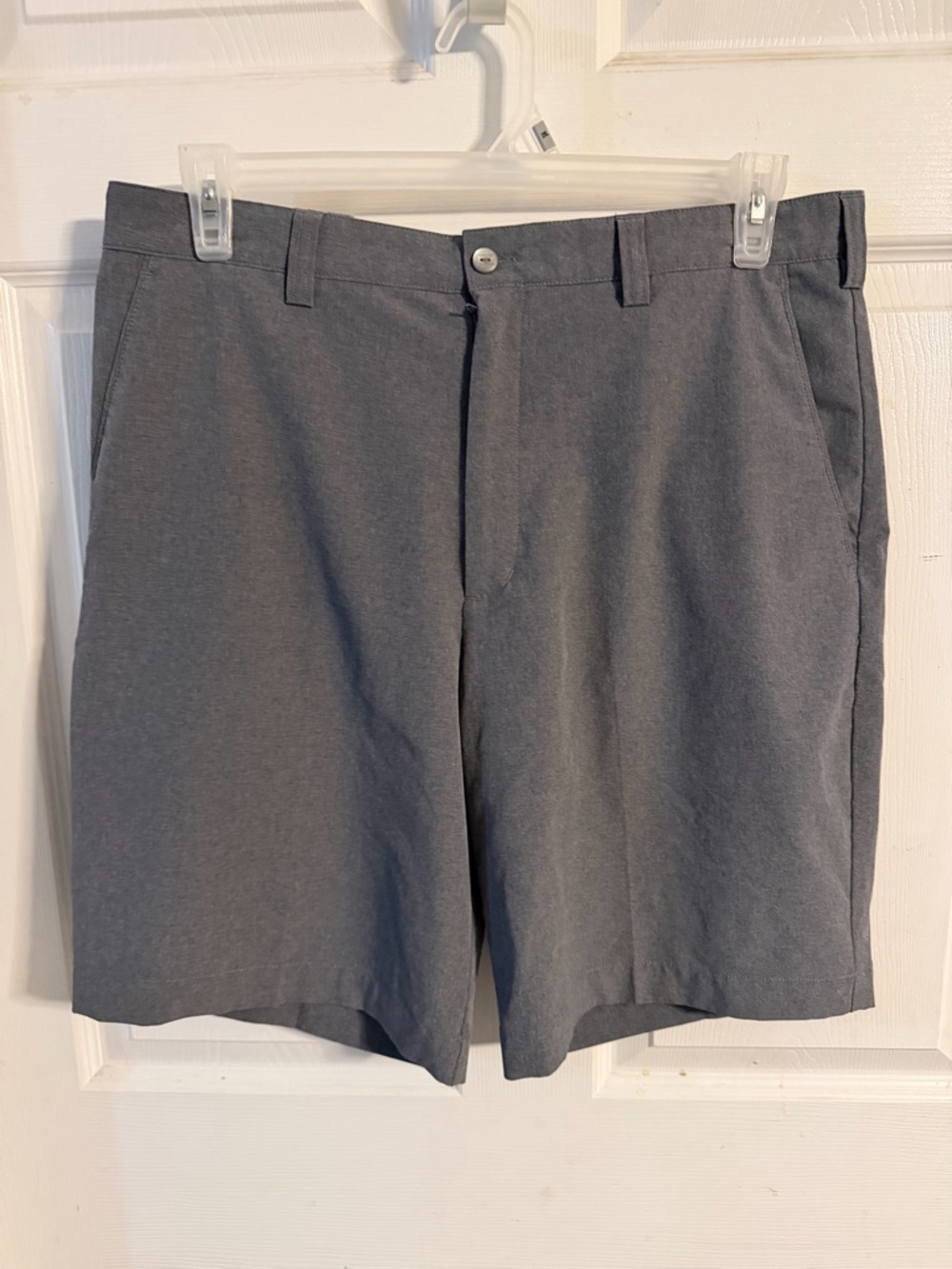 Cutter & Buck Gray Flat Front Performance Shorts